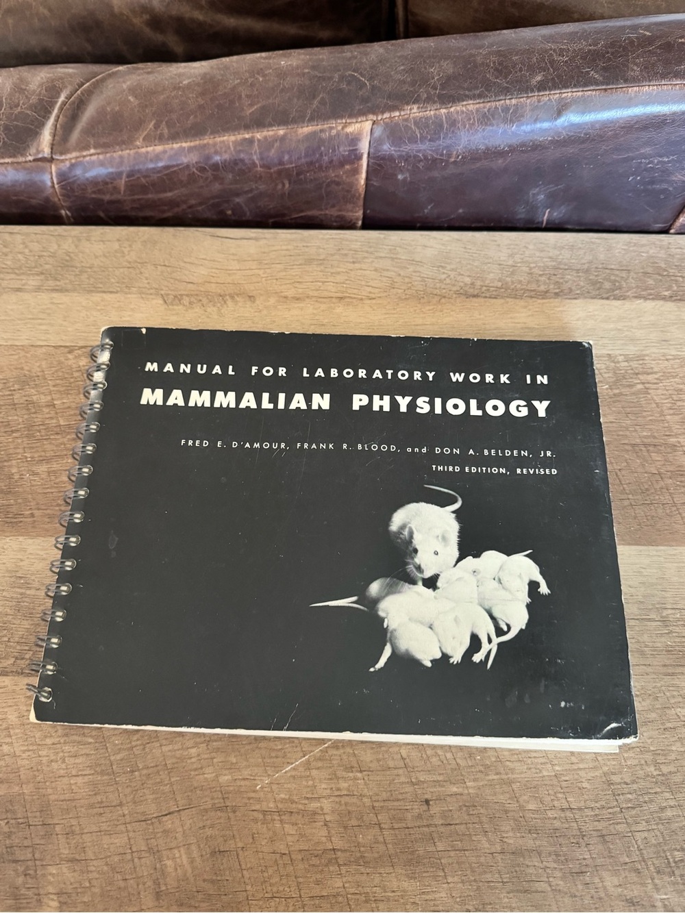 Manual for Laboratory Work in Mammalian Physiology Spiral Bound Vintage 1965